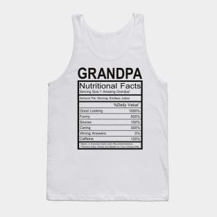 Grandpa Nutritional Facts Tank Top